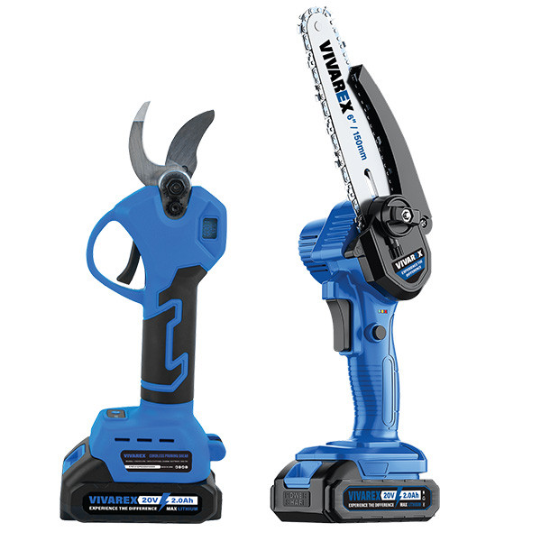 ست باغبانی شارژی ویوارکس مدل VR3206-PR دو باتری ۲۰ ولت براشلس